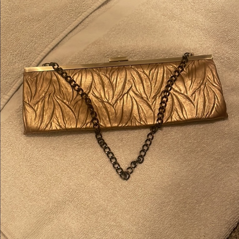 Small gold clutch